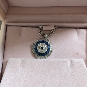 Judith Ripka sterling silver& sapphire necklace